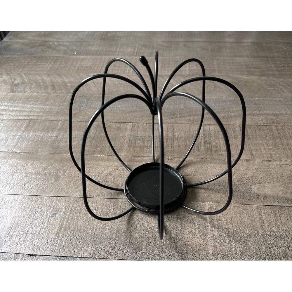 Wired Pumpkin Candle Holder 8"